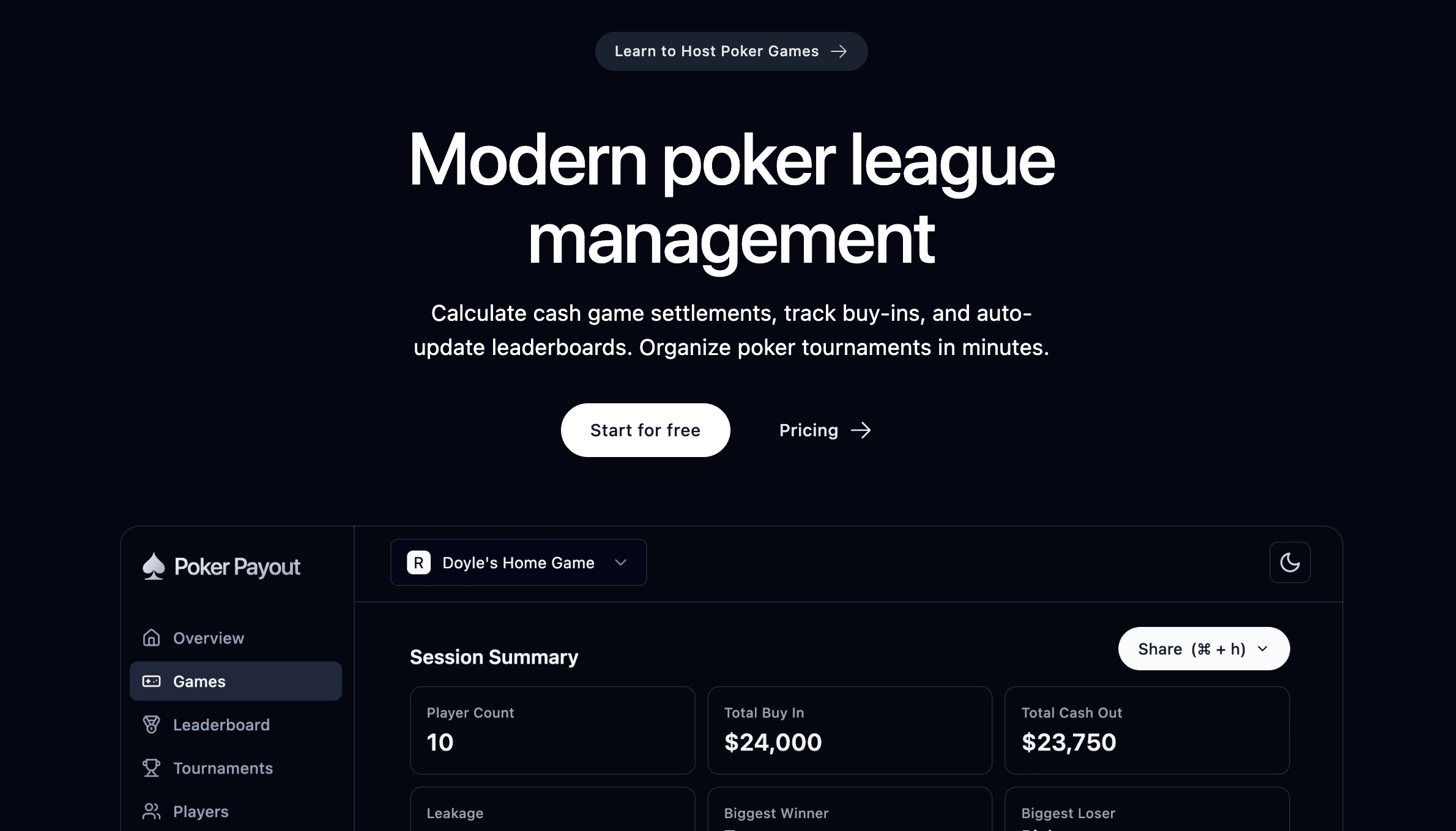 Poker Payouts screenshot